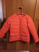 Kurtka dziewczęca wiosna jesień różowa 110 kokardk