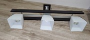 Żyrandol drewno+chrom /3 źródła światła