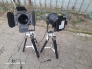 1 szt Lampa Stołowa z Drewna i Metalu Cinema Kurangna  Czarny