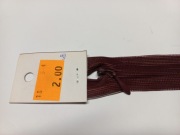 Zamek spiralny spirala kryty 18cm ciemny purpurowy