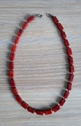 Piękny Naszyjnik / korale w stylu naturalnego czerwonego koralowca 