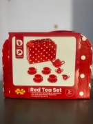 Koszyk piknikowy Zestaw Naczyń Porcelana 11 części Red Polka Dot Tea