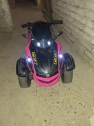 Różowy motor trójkołowy na akumulator dla dzieci XL.