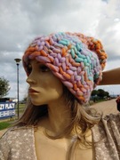 WEŁNIANA CZAPKA ZIMOWA SURFERSKA  OVERSIZE