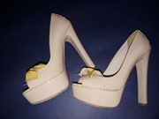 Buty szpilko open toe Miu Miu Prada skóra 37