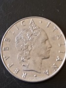Moneta Włochy 50 lire 1974