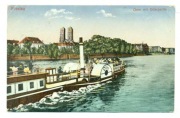 Wrocław Breslau Dom mit Oderparitie Statek 1915 r
