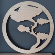 Obraz 3d drzewo bonsai baza chrobotek 