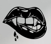 Usta. Obraz z drewna 