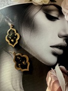 Kolczyki "Złota Noc" | YourLook | Czarny Marmur & Złoto | W Ramce