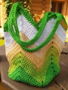 Tulipan torba siatka shopperka ze sznurka ombre