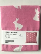 Poszewka Kaninunge Ikea 50x50 cm króliczki różowy