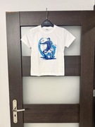 T-shirt chłopczyk biały z nadrukiem nowy rozmiar 122