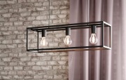 Lampa wisząca żyrandol Eldrick -60% czarna 3 x E27 Inspire loft cage metal 