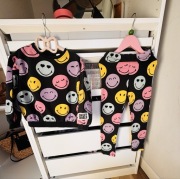 116 122 set zestaw komplet H&M smiley buźki legginsy bluza