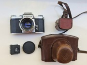 Praktica FX2 wczesny model + Zeiss Jena Biotar 2/58 red T + pryzmat