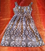 black soot combo Faded Glory S letnia czarno-biała sukienka