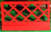 03467 LEGO 3185 318521 - płot 1x4x2 barierka - czerwony - 1szt