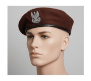 Wojskowy Beret BRĄZOWY z Orłem | ORYGINAŁ WP | Stan Magazynowy |