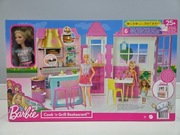 Barbie duży zestaw restauracja z lalką Super stan HBB91