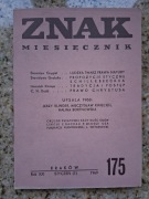 Znak miesięcznik nr 175 (1/1969) Prawa natury; Dachau; Upsala 1968