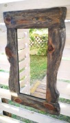 Lustro drewniane vintage rustykalny loft postarzone