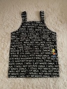 Limitowana Sukienka na ramiączkach | czarny | print napisów | Y2K