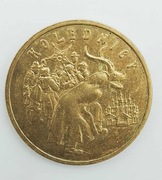 Moneta kolekcjonerska-kolędnicy