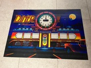 Pinball Flipper Diner Williams 1990 Translite