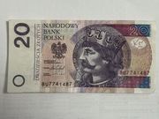 20zł MISSED PRINT banknot kolekcjonerski 2016 UNIKAT