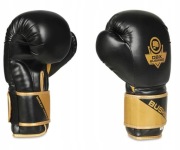 RĘKAWICE BOKSERSKIE SPARINGOWE BUSHIDO CZARNE ZŁOTE DBX BUSHIDO B-2v10 12oz