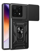 PLECKI ETUI Xiaomi 14T BLACK CZARNE Z PODSTAWKĄ