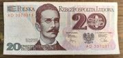 Banknot 20zł 1982 seria AD