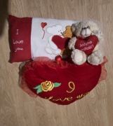 Zestaw Miłosne poduszki przytulanki miłość love walentynki miś