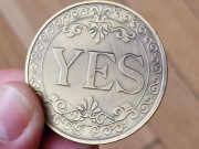 Moneta YES/NO nowa w kapslu