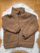 Kurtka ze sztucznego kożuszka teddy baranek jasnobrązowa S