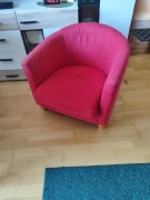 Fotel klubowy czerwony