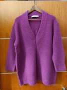 Zara Knit długi sweter M/L bdb wełna alpaka