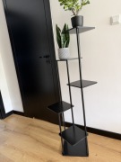 Kwietnik stojak na doniczki rośliny czarny 136cm