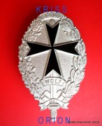 Odznaka Wojskowa  - Batalion S.S.O.S WOLF - Czarny Krzyż - Niemcy 