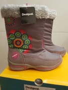 Śniegowce buty zimowe dziewczęce szare Desigual rozmiar 32