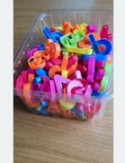 Literki i cyferki z magnesem na lodówkę 2 zestawy