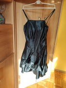 Czarna sukienka bombka na ramiączka r. 34 / XS