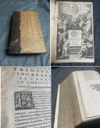 OGROMNY STARODRUK 1646 BIBLIA PROROCY OPRAWA GRAFIKA