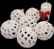 Bombki na choinkę ręcznie wykonane 6szt 