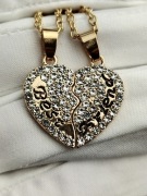 NOWE Naszyjniki przyjaźni serce na prezent bff best friends