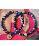 KOMPLET DWIE BRANSOLETKI KAMIEŃ LAPIS LAZULI PUDEŁKO DZIEŃ KOBIET 