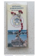 Różaniec jubileuszowy z drzewa sandałowego Włochy Nowy nie używany