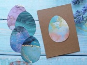 Scrapki jajka S 8,2cm 5szt, mix kolorów