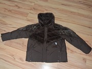 Brazowa kurtka z futerkiem oversize 40 nowa